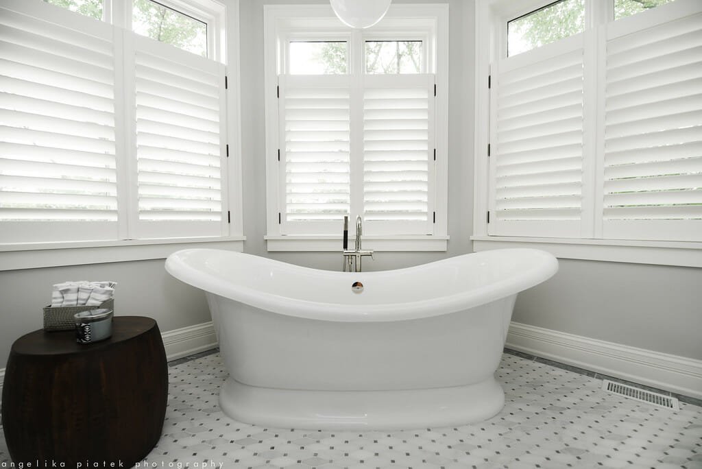 A stand alone tub is one of the more sophisticated aspects of a luxury bathroom