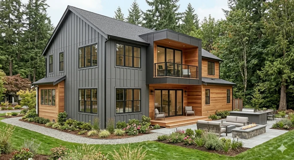 house with a bump out addition