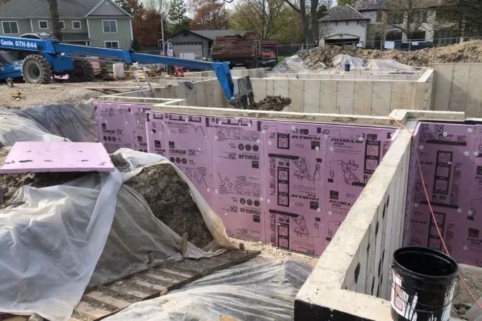 foundation of new house