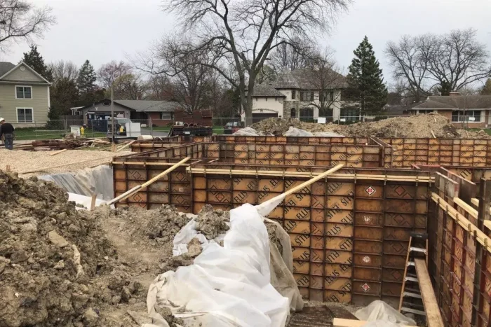 foundation of new house